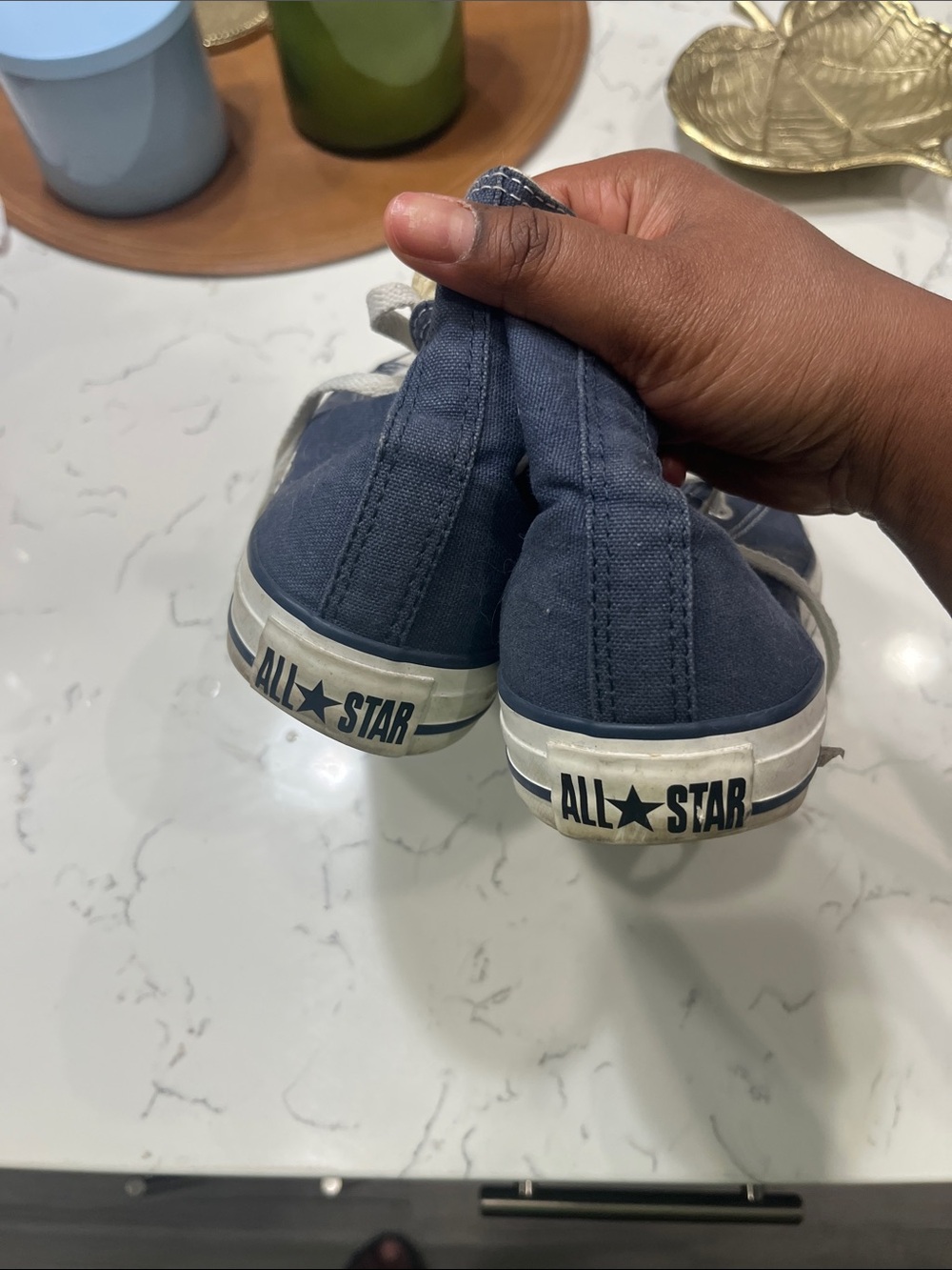 Converse High Top Sneakers - Navy & White - Picture 4 of 5